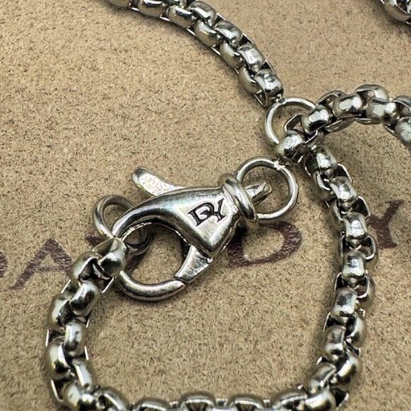 David Yurman Unisex 2.7mm Silver Box Chain Necklace - Picture 4 of 7